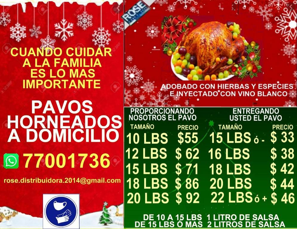 PAVOS HORNEADOS A DOMICILIO DESDE 55 CUIDA A TU FAMILIA en San José Villanueva - Imagen 1