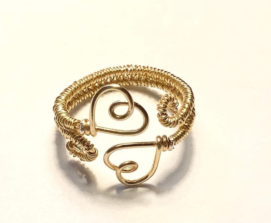 Gold Wire Wrapped Heart Ring in Waterbury - Image 1