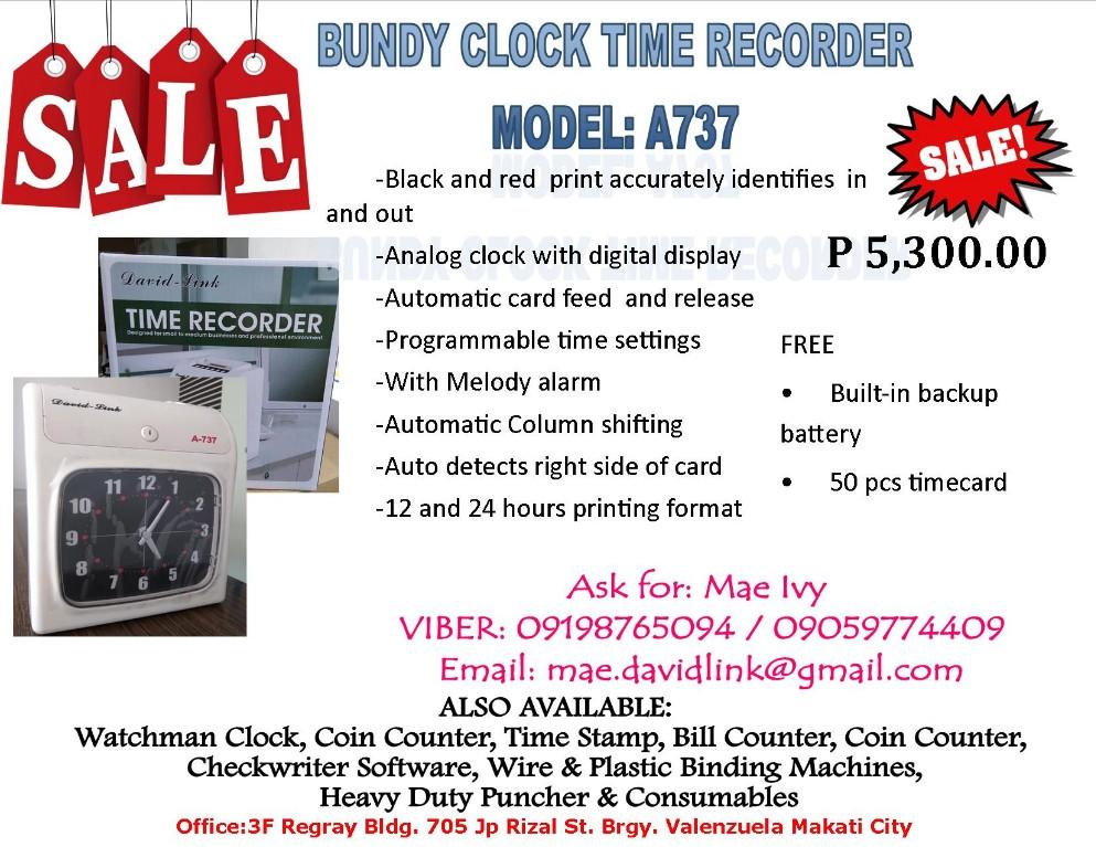 Electronic Bundy Clock Time Recorder in Pasig - Image 5