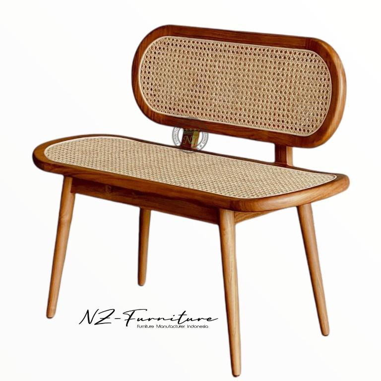 Rattan Capsule Bench in Great Falls - Image 2