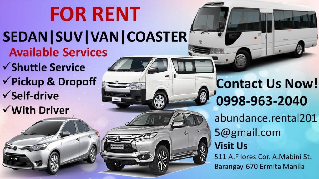 CAR FOR HIRE! RENTAL SERVICE in Malate - Image 1