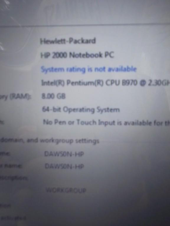 HP 2000 Notebook PC in Melbourne - Image 3