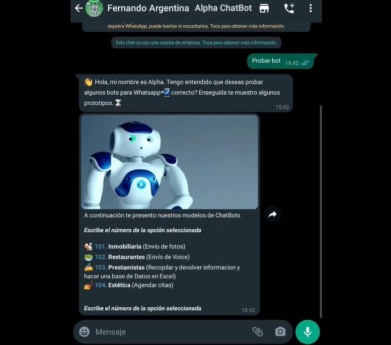 Chatbot Para Empresas Con Whatsapp Asistente De Ventas en Mendoza - Imagen 2