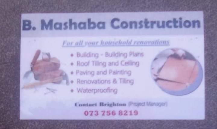 B MASHABA CONSTRUCTION in Krugersdorp - Image 1
