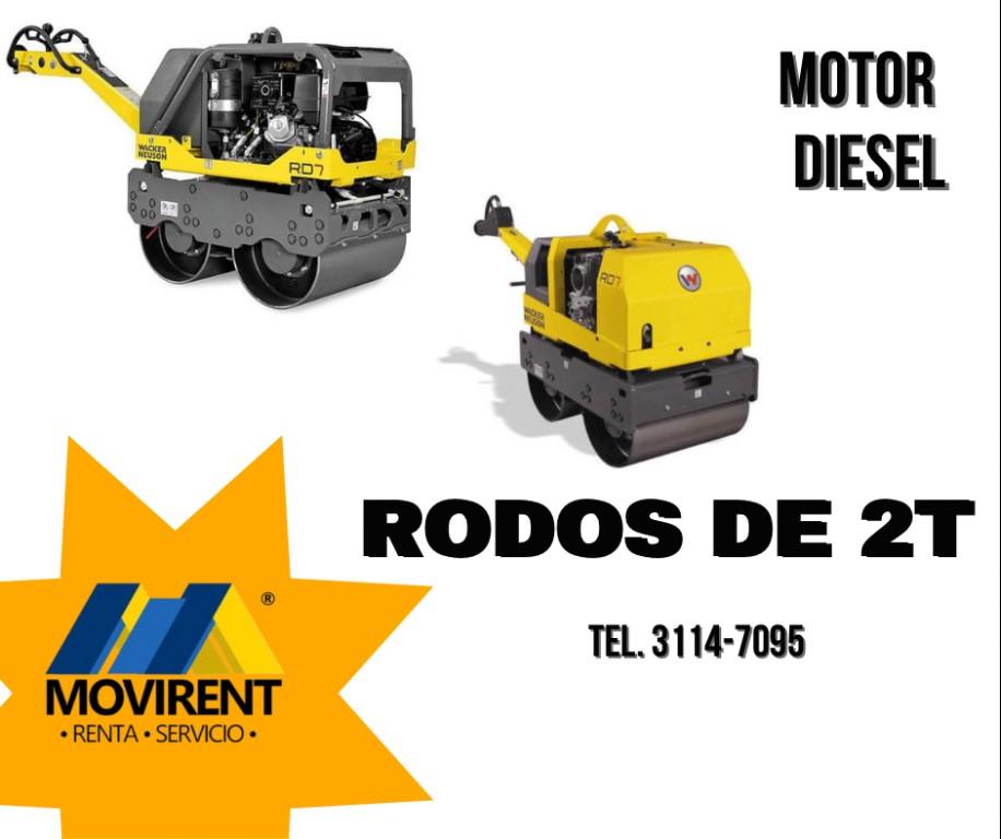 RENTA DE RODOS VIBRATORIOS DE 2 TONELADAS MOTOR DIESEL en Villa Canales - Imagen 1