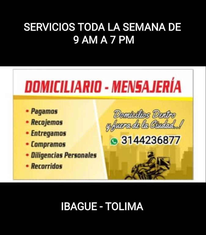 DOMICILIOS, RECORRIDOS, PICAP RENT, MOTO TAXI, en Ibagué - Imagen 1