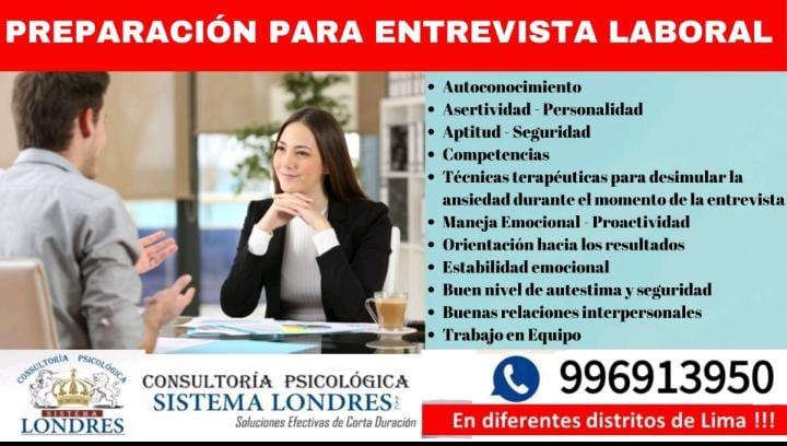 PREPARACION PARA ENTREVISTAS LABORALES en Lima - Imagen 1