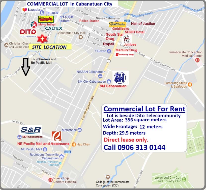Commercial Lot For Rent in Palayan City - Image 1