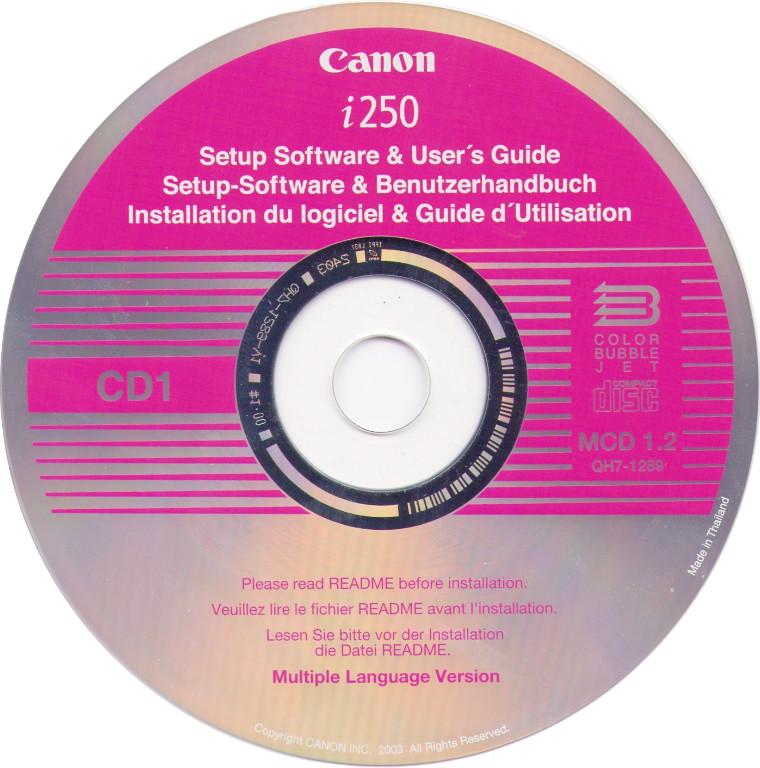 CANON i250 Setup-Software & Benutzerhandbuch /Driver CD-R in Neuwied - Bild 1