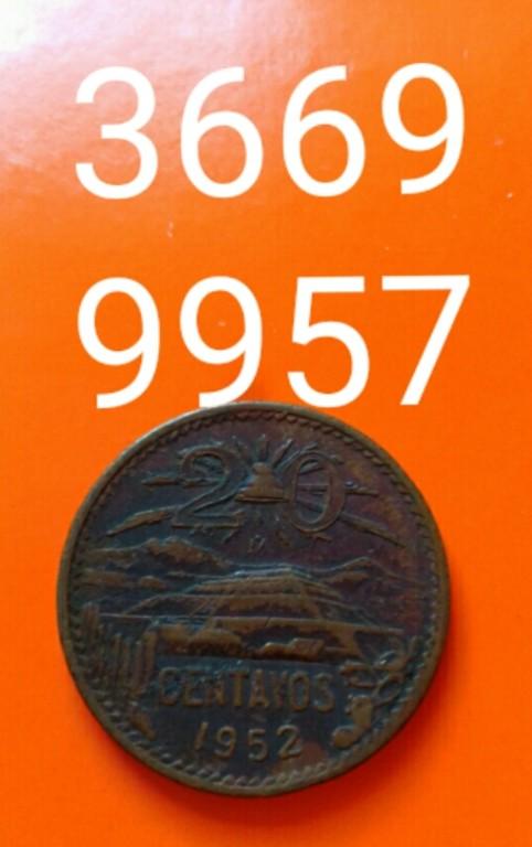 1952 MO ESTADOS UNIDOS MEXICANOS moneda antigua en Ciudad de Guatemala - Imagen 4