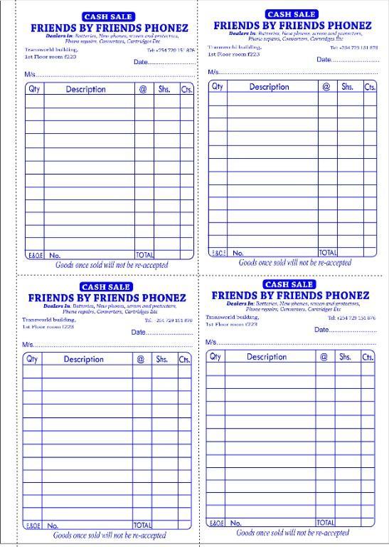 RECEIPT BOOK PRINTING in Nyeri - Image 1