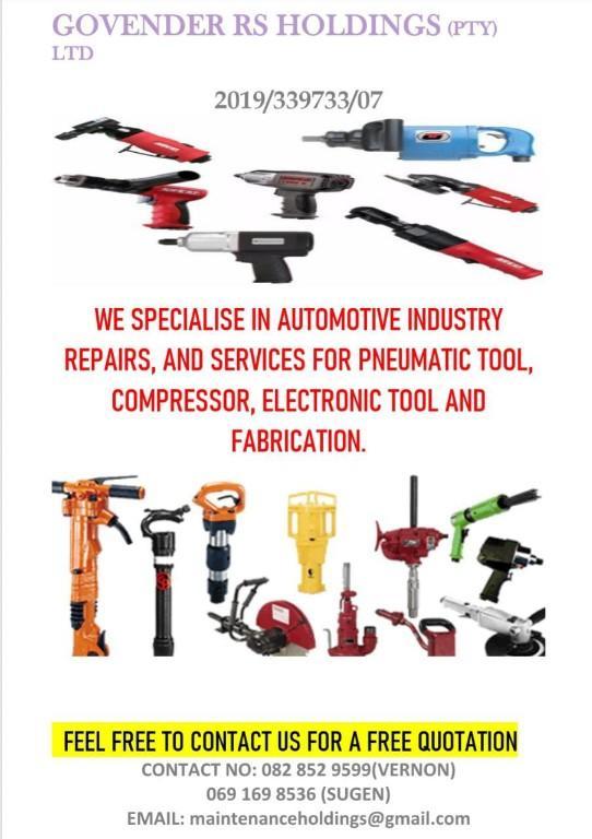pneumatic tool repairs in Pinetown - Image 1