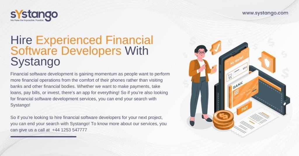 Hire Experienced Financial Software Developers With Systango in Enfield - Image 1