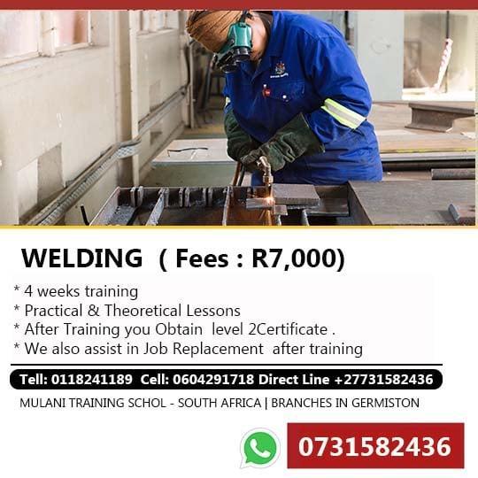 Basic Rigging,Co2 welding 4 weeks Training Free Accommodation in Bedfordview - Image 1