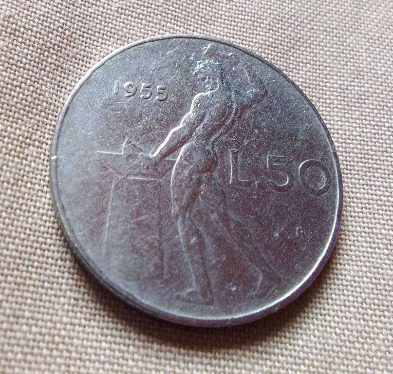 1955 R REPVBBLICA ITALIANA MONEDA en Ciudad de Guatemala - Imagen 1