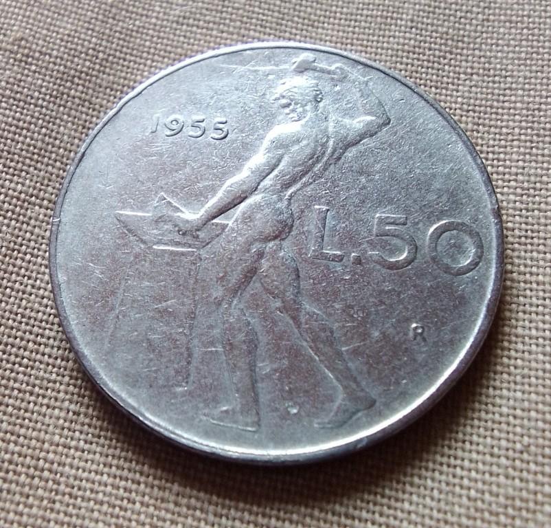 1955 R REPVBBLICA ITALIANA MONEDA en Ciudad de Guatemala - Imagen 2