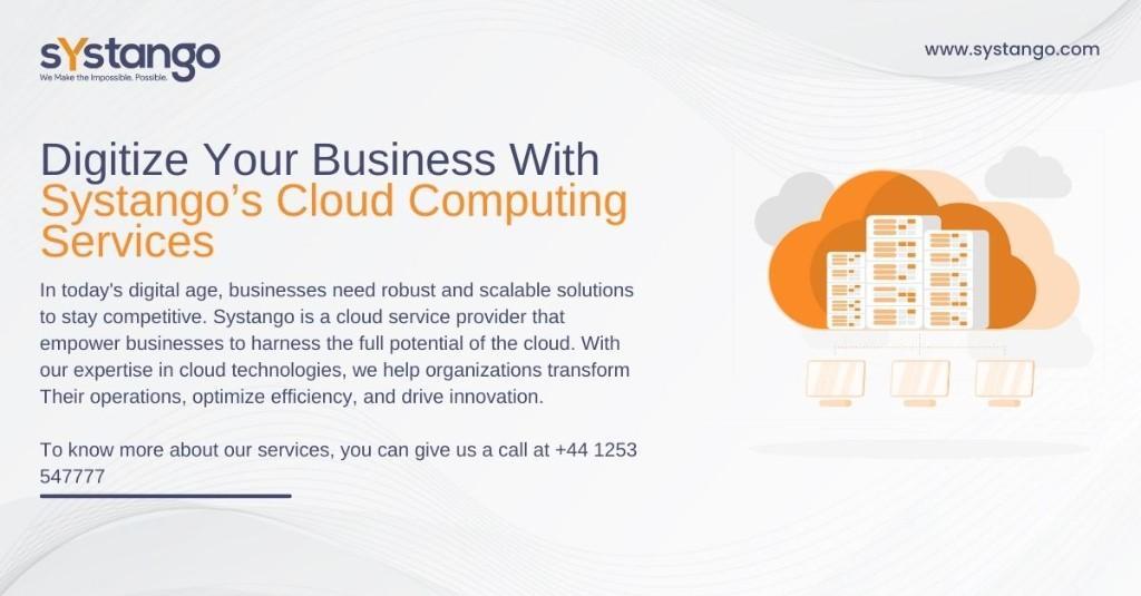 Digitize Your Business With Systango’s Cloud Computing Services in London - Image 1