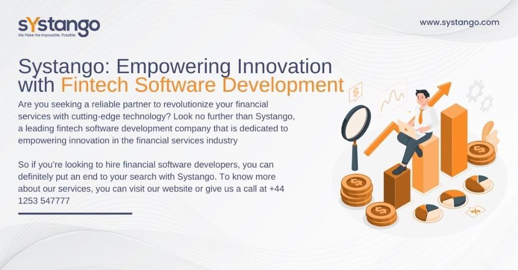 Systango Empowering Innovation with Fintech Software Developmen in Hammersmith - Image 1