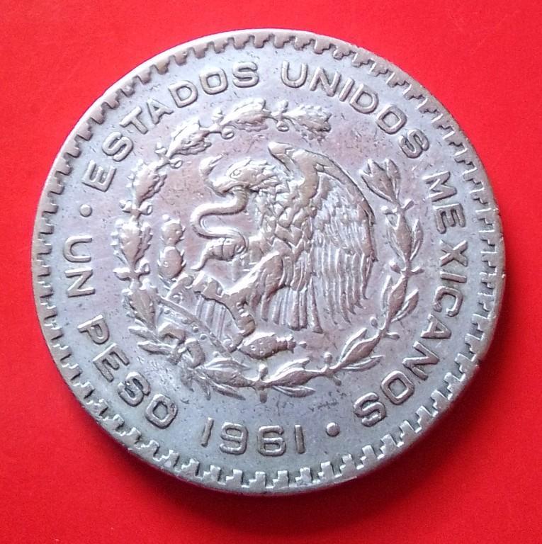 1961 MO SILVER PLATA ESTADOS UNIDOS MEXICANOS MONEDA en Guatemala - Imagen 3
