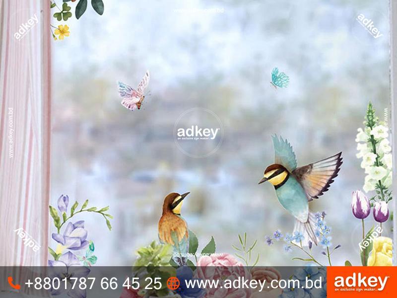 Office Glass Printing Frosted Sticker Print LED Sign bd in Dhaka - Image 1