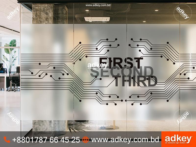 Office Glass Printing Frosted Sticker Print LED Sign bd in Dhaka - Image 2