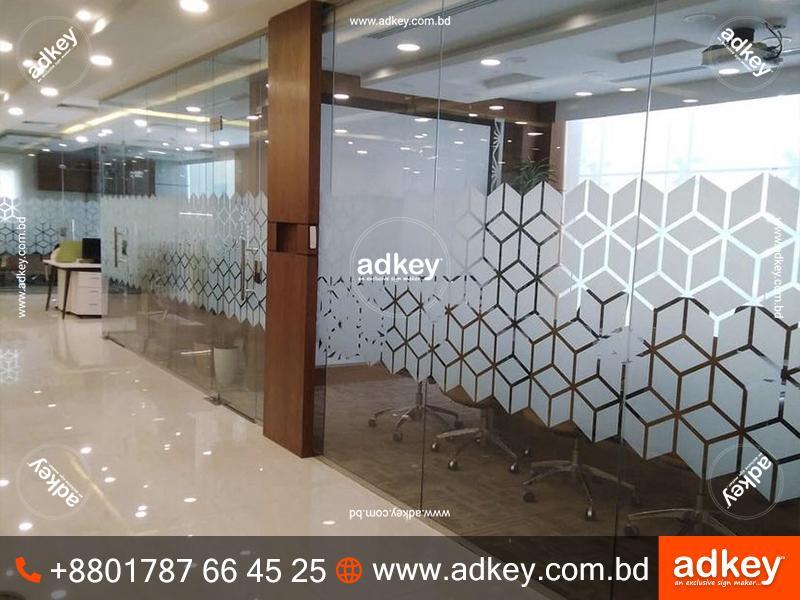 Office Glass Printing Frosted Sticker Print LED Sign bd in Dhaka - Image 4