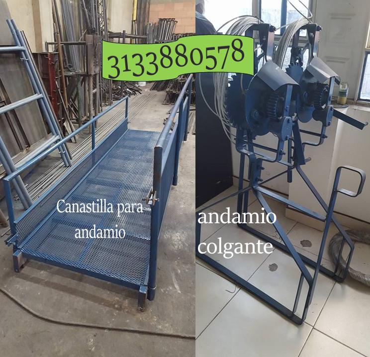 ANDAMIO COLGANTE CON 30MTS GANCHO POLEA en Colombia - Imagen 2