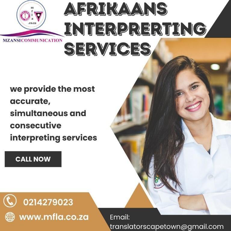 AFRIKAANS TO ENGLISH INTERPRETING SERVICES in Bellville - Image 1