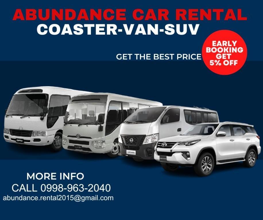 COASTER FOR RENT ! CALL OR MESSAGE US AT 09989632040 in Santo Cristo - Image 5