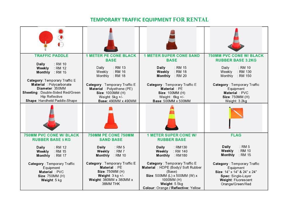 TRAFFIC CONE FOR RENTAL - SEWA in Putrajaya - Image 1