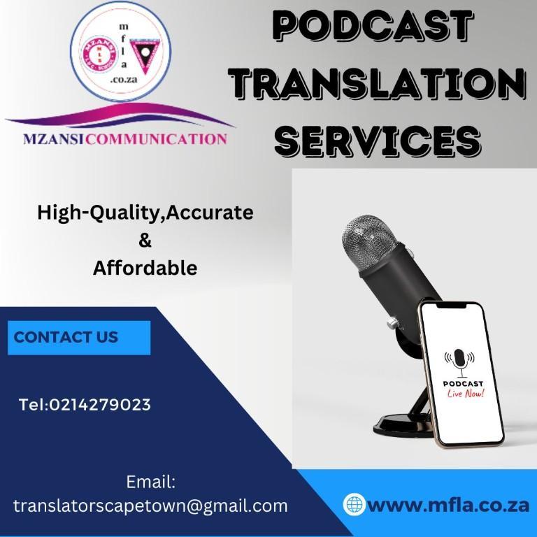 PODCAST TRANSLATION SERVICES in Roodepoort - Image 1