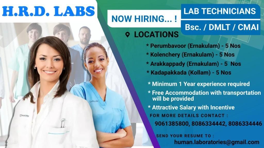 Medical Lab techinicians in Perumbavoor - Image 1