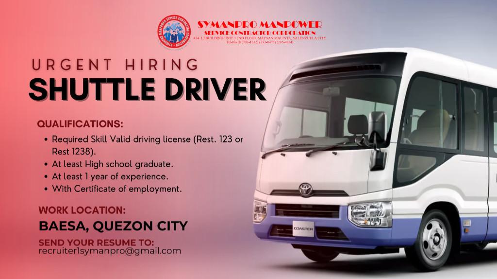 5 - SHUTTLE DRIVER in San Jose del Monte - Image 1