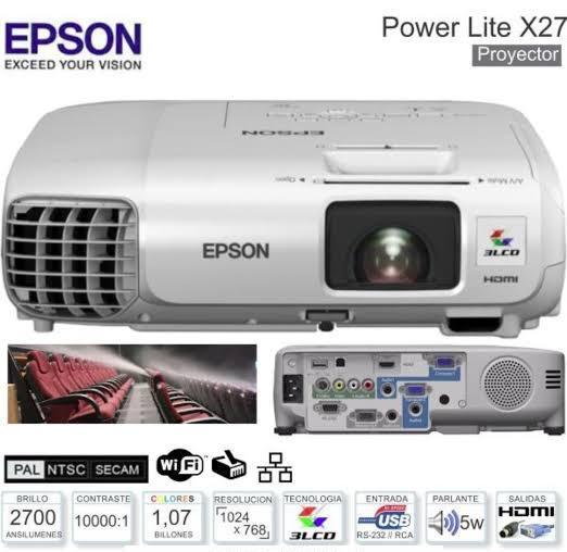 PROYECTOR EPSON POWER LITE X27 en Morelia - Imagen 3