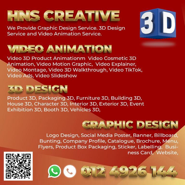 3D Animation, Graphic Design, Interior Design in Kepong - Image 1