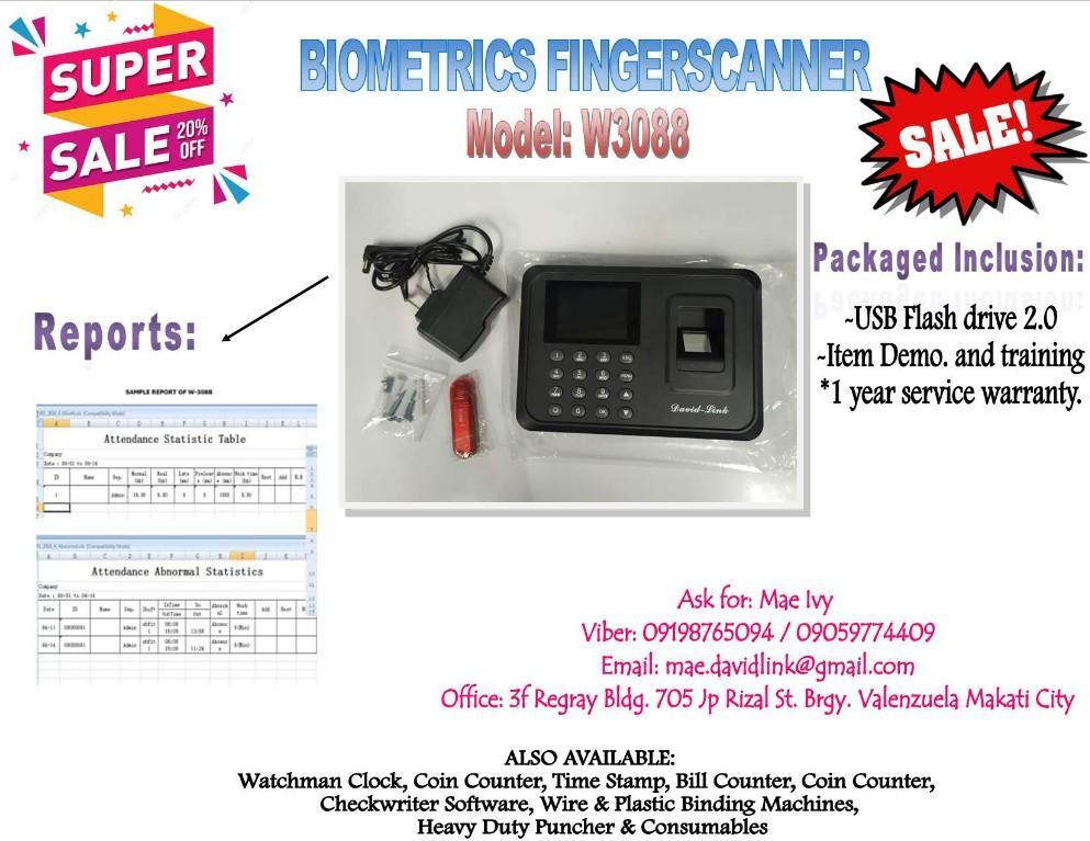 Biometric Fingerprint scanner with Time Management Software in Pasig - Image 1