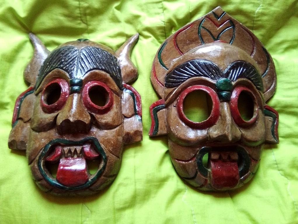 DOS MASCARAS MADE IN THAILAND HECHAS MANO ORIGINAL en Mixco - Imagen 1