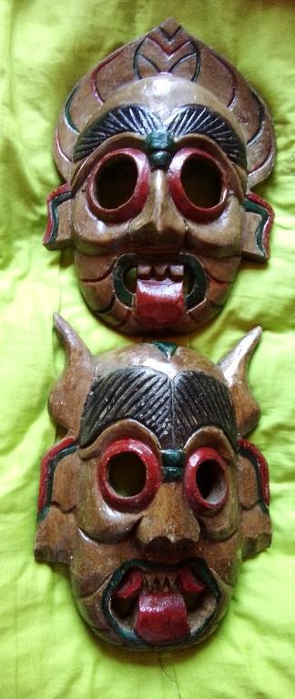 DOS MASCARAS MADE IN THAILAND HECHAS MANO ORIGINAL en Mixco - Imagen 2
