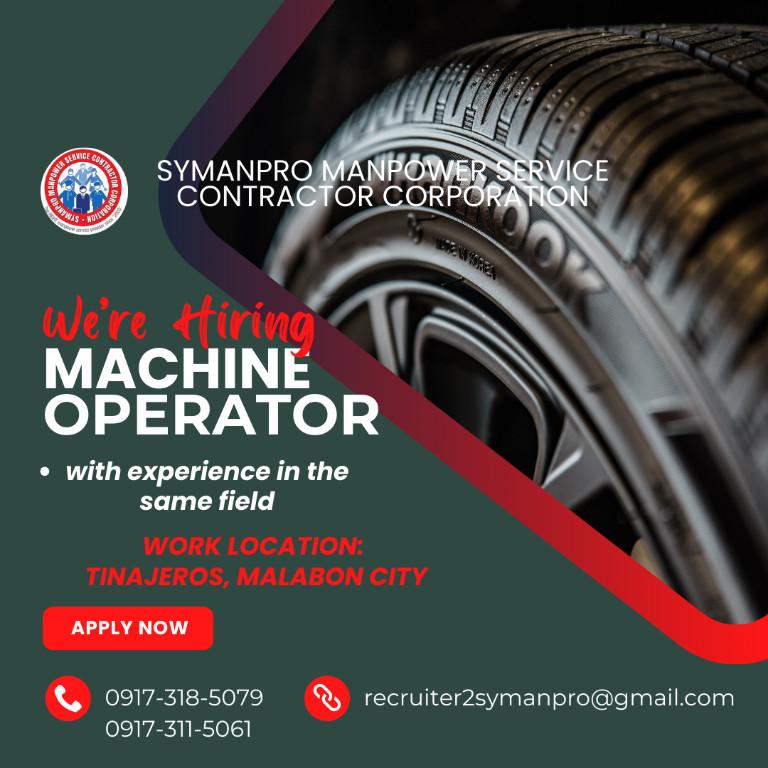 We're hiring Machine operator in Santa Maria - Image 1