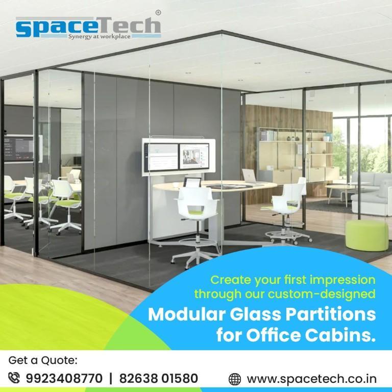 Glass Partition Wall Pune - SpaceTech in Wakad - Image 1