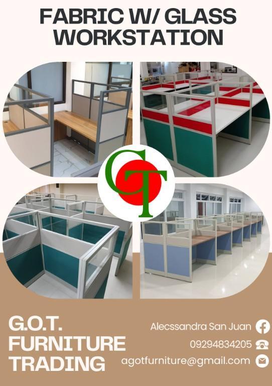 FABRIC WITH GLASS WORKSTATION in Lower Bicutan - Image 1