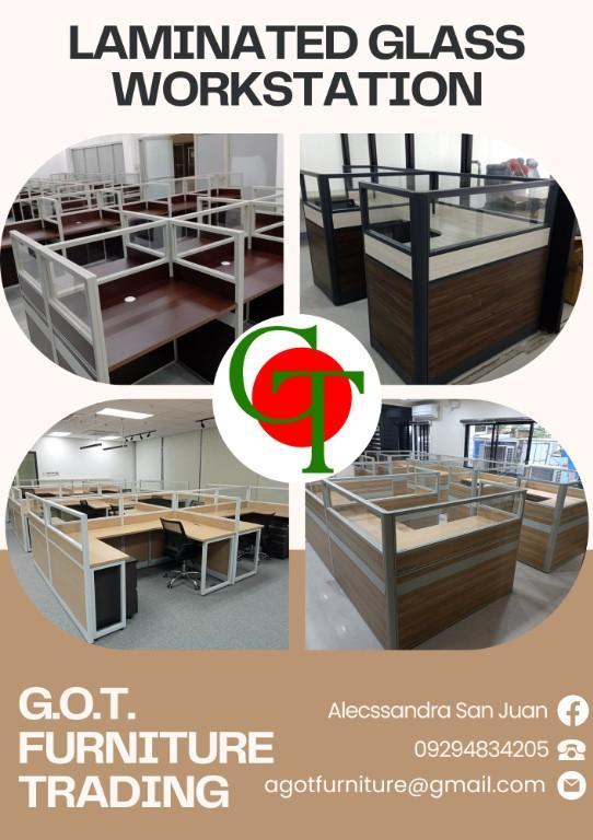 LAMINATED GLASS WORKSTATION in Lower Bicutan - Image 1