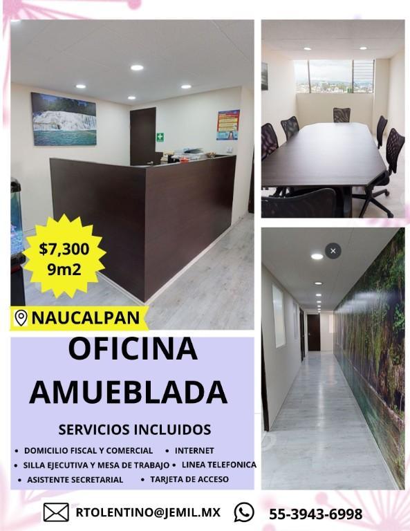 OFICINA AMUEBLADA EN NAUCALPAN CON SERVICIOS INCLUIDOS en Nicolás Romero - Imagen 1
