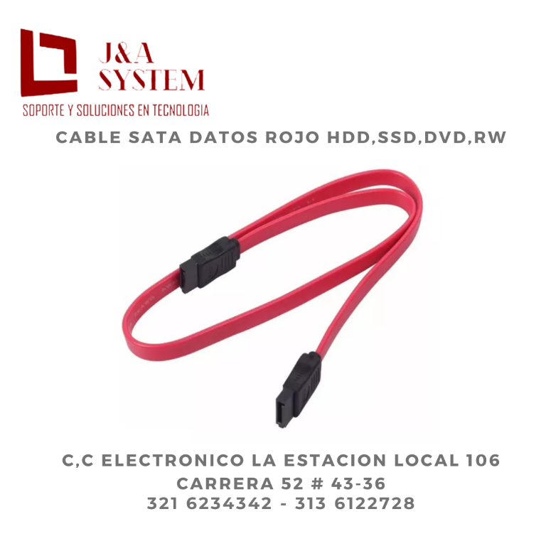 CABLE SATA DATOS ROJO - PC en Bello - Imagen 1
