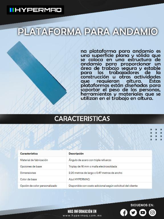 29 PLATAFORMA PAGHY1 PARA ANDAMIO en Perote - Imagen 1