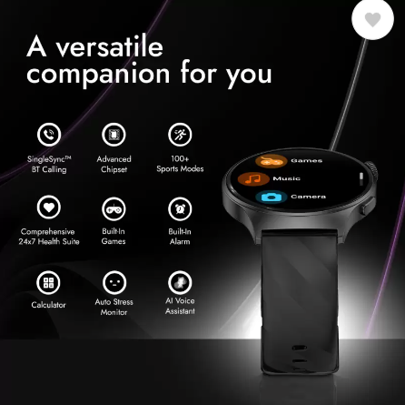 Fastrack Optimus Pro Smartwatch With 1.43 AMOLED Display in Sagar - Image 2