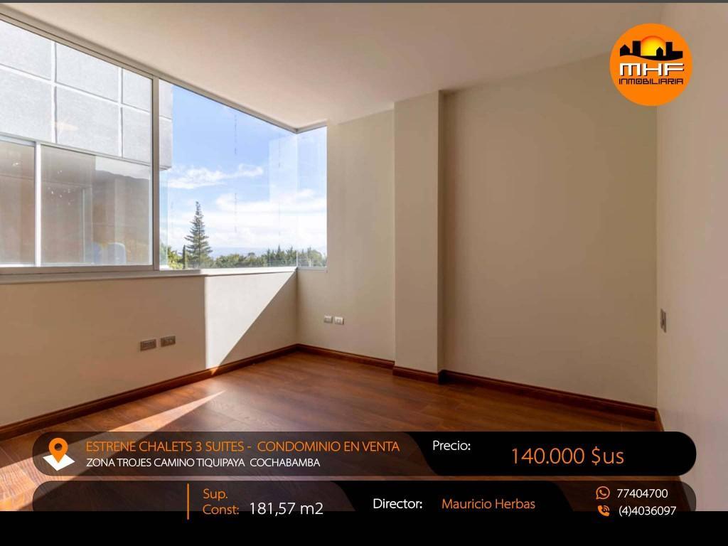 ESTRENE HERMOSOS CHALETS 3 PLANTAS EN CONDOMINIO CON PISCINA en Vinto - Imagen 10