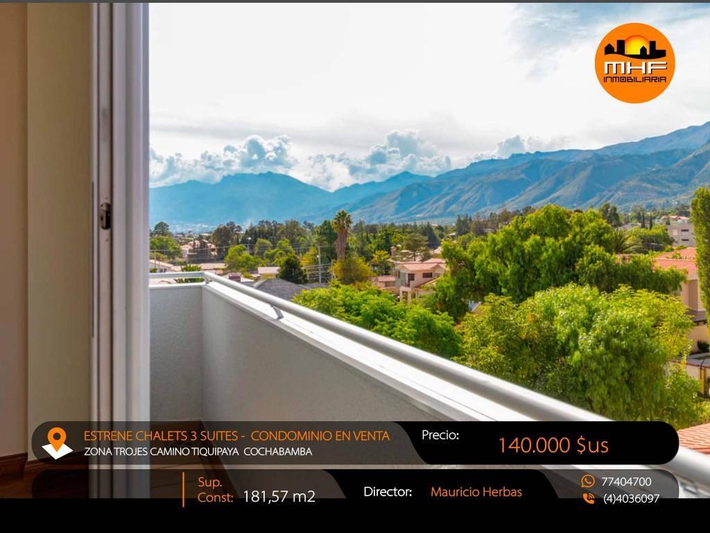 ESTRENE HERMOSOS CHALETS 3 PLANTAS EN CONDOMINIO CON PISCINA en Vinto - Imagen 6
