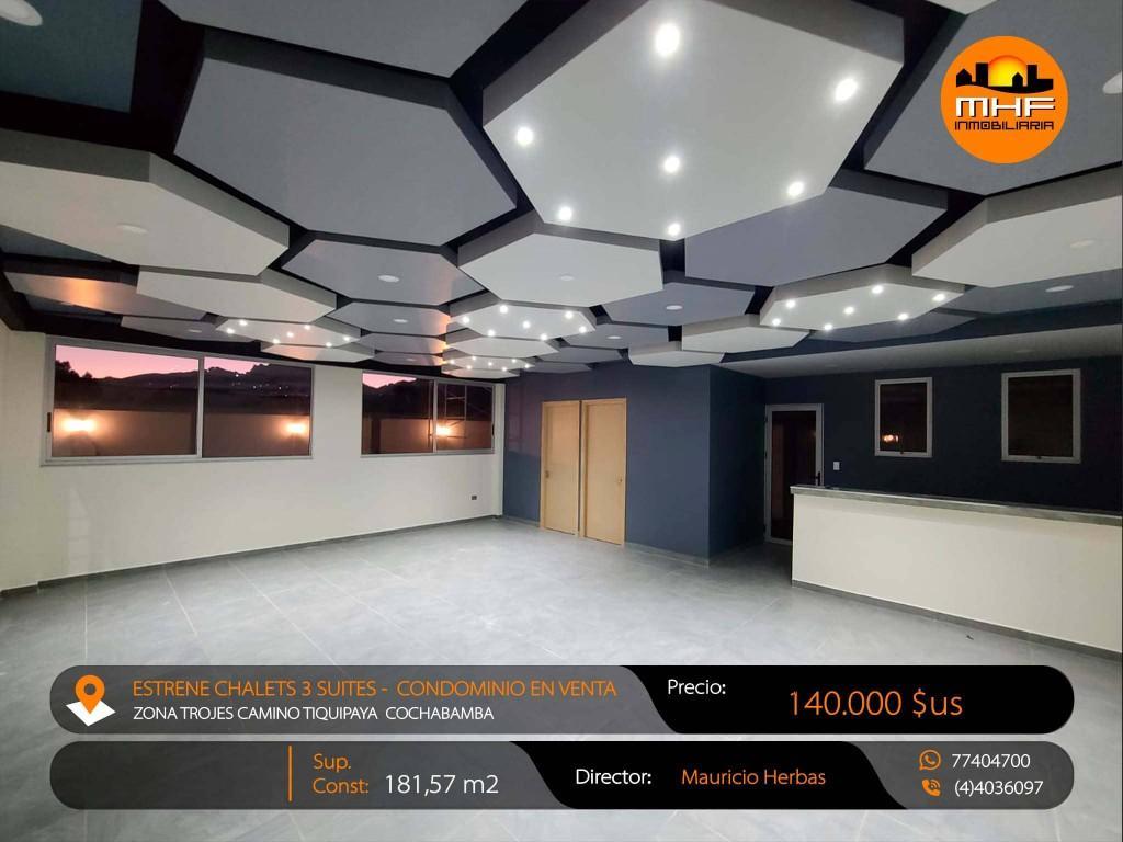 ESTRENE HERMOSOS CHALETS 3 PLANTAS EN CONDOMINIO CON PISCINA en Vinto - Imagen 16