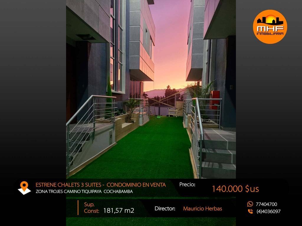 ESTRENE HERMOSOS CHALETS 3 PLANTAS EN CONDOMINIO CON PISCINA en Vinto - Imagen 20
